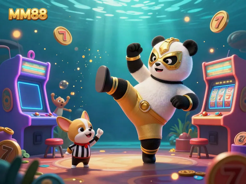 Experience thrilling action at MM88 with vibrant underwater casino gameplay featuring colorful characters and games.