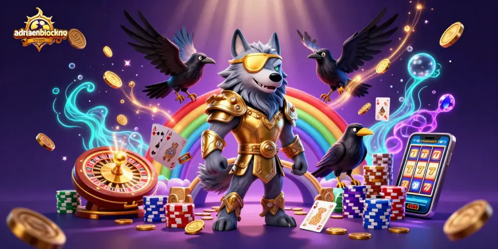Engage in thrilling gameplay with adriaenblocknyc's vibrant casino scene featuring Odin and elements of chance.